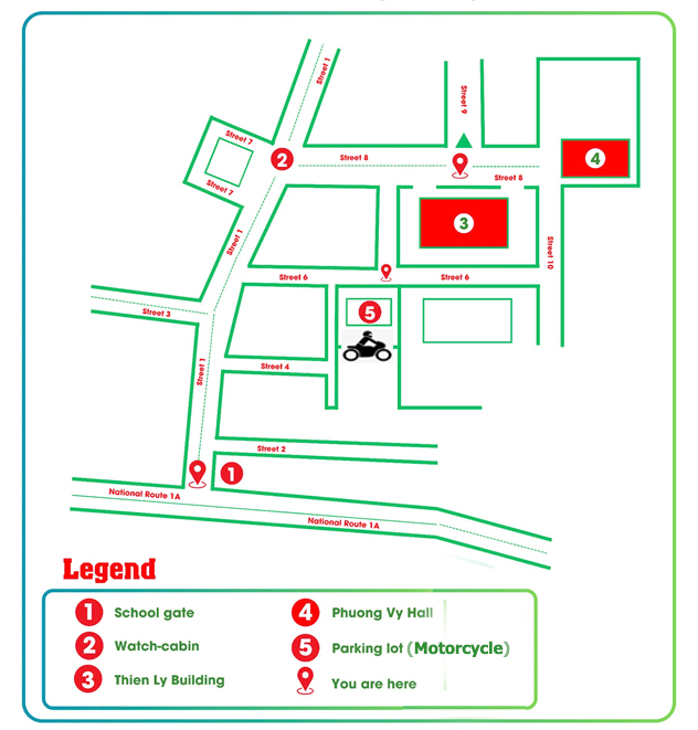 Sơ đồ khu hội nghị